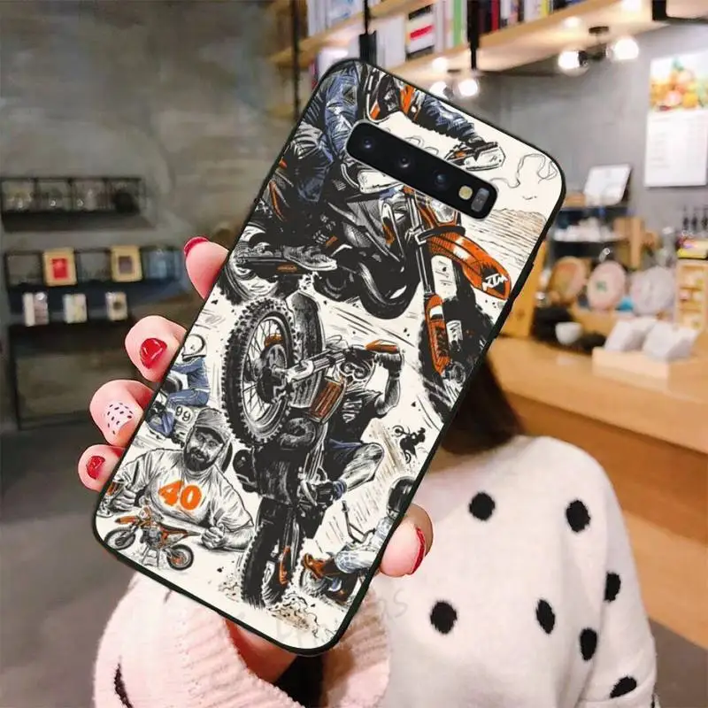 

Handsome motorcycle Phone Case For Samsung A50 A51 A71 A20E A20S S10 S20 S21 S30 Plus ultra 5G M11 funda shell