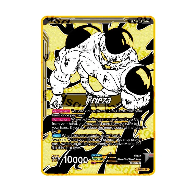 Золотая металлическая карточка из аниме Драконий жемчуг Broli friezson Goku американская