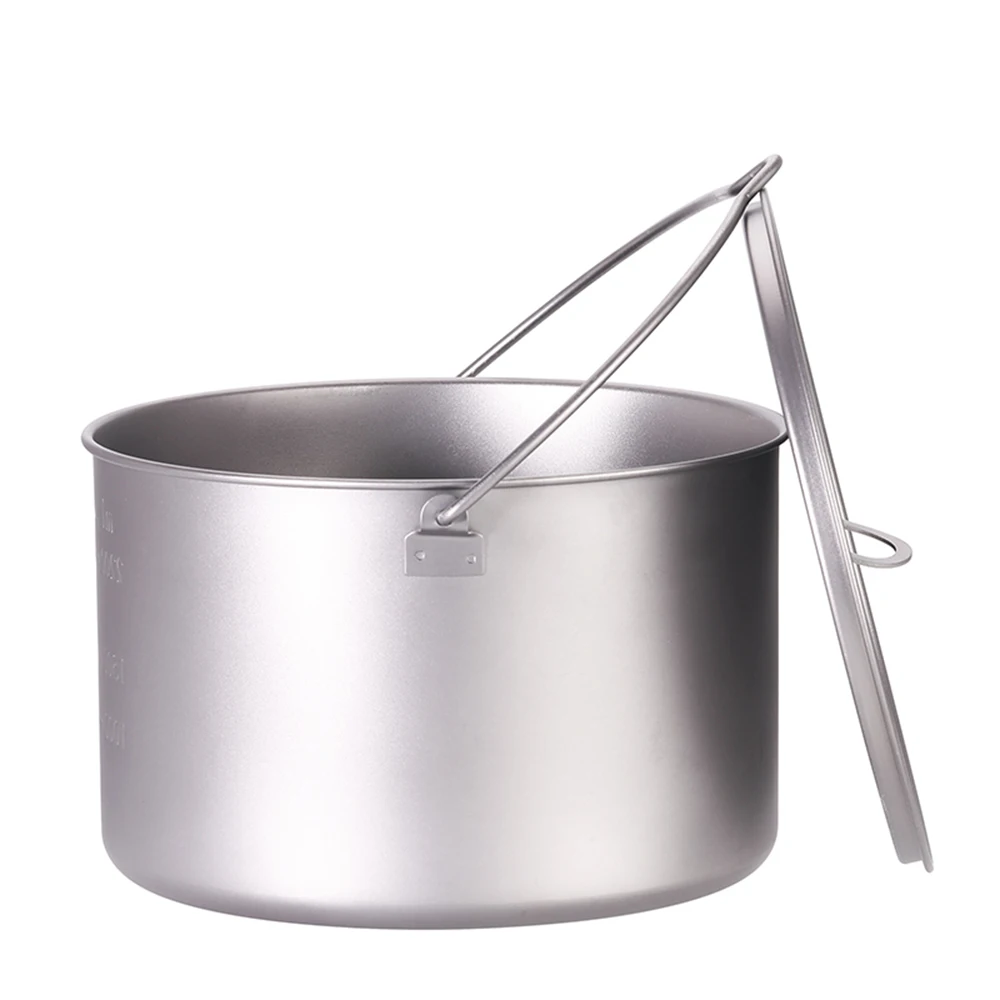 売却 Lixada屋外キャンプ2.8Lチタンポット超軽量ポータブルぶら下げポットンプハイキングバックパッキング調理器具ピクニック食器