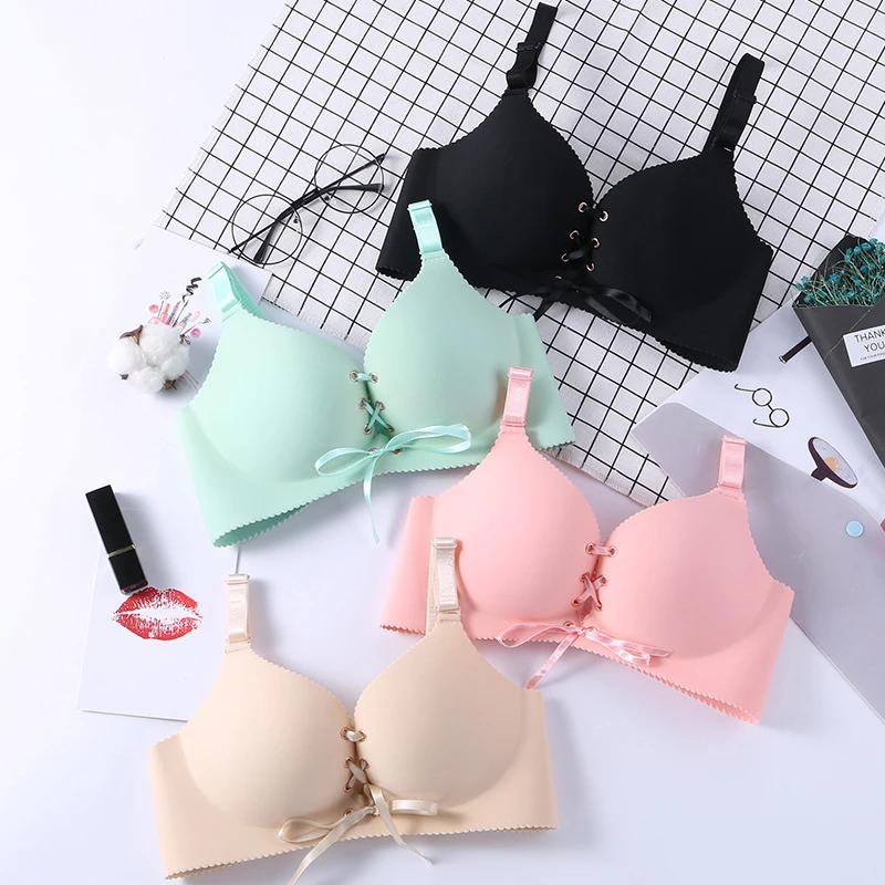 Бесшовный сексуальный бюстгальтер для женщин модный пуш ап без косточек нижнее