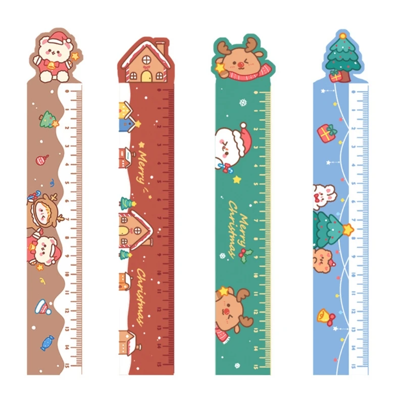 

2022 New Cute Soft Ruler Cartoon Drawing Measuring Ruler Christmas Magnetic Ruler Multifunctional Learning Gift Magnet Ruler