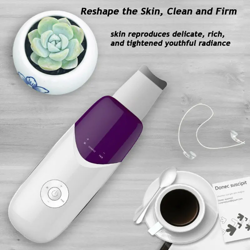 

Ultrasonic Facial Scrubber Skin Scrubber Ultrasound Facial Pore Cleaner Ion Anion Ultrasonic Face Peeling Skin Lifting Massager