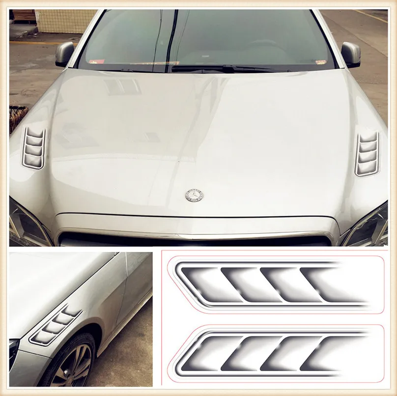 3D наклейки на вентиляционное отверстие Shark Gills для Mercedes Benz GLS63 GLS GLE43 B55 Shooting S400 ML450 GLA