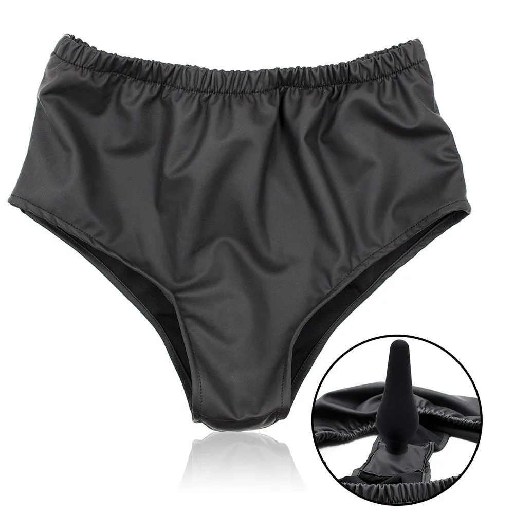 Анальная пробка ремень на фаллоимитатор брюки целомудрия силиконовая Для женщин