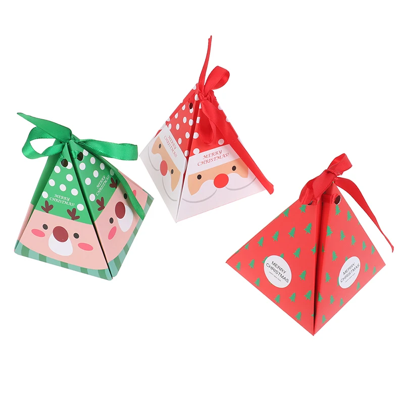 10 шт./компл. с Рождеством конфеты коробка мешок Рождественская елка Подарочная