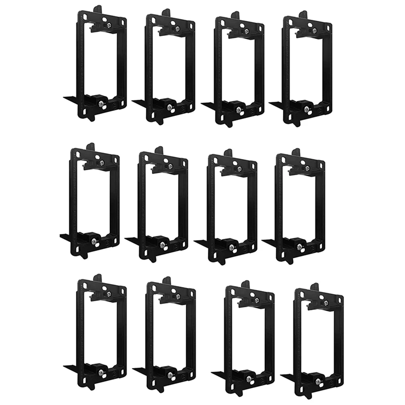 

Low Voltage Mounting Bracket 1 Gang Multipurpose Drywall Mounting Wall Plate Bracket - (Single Gang,12 Pack)