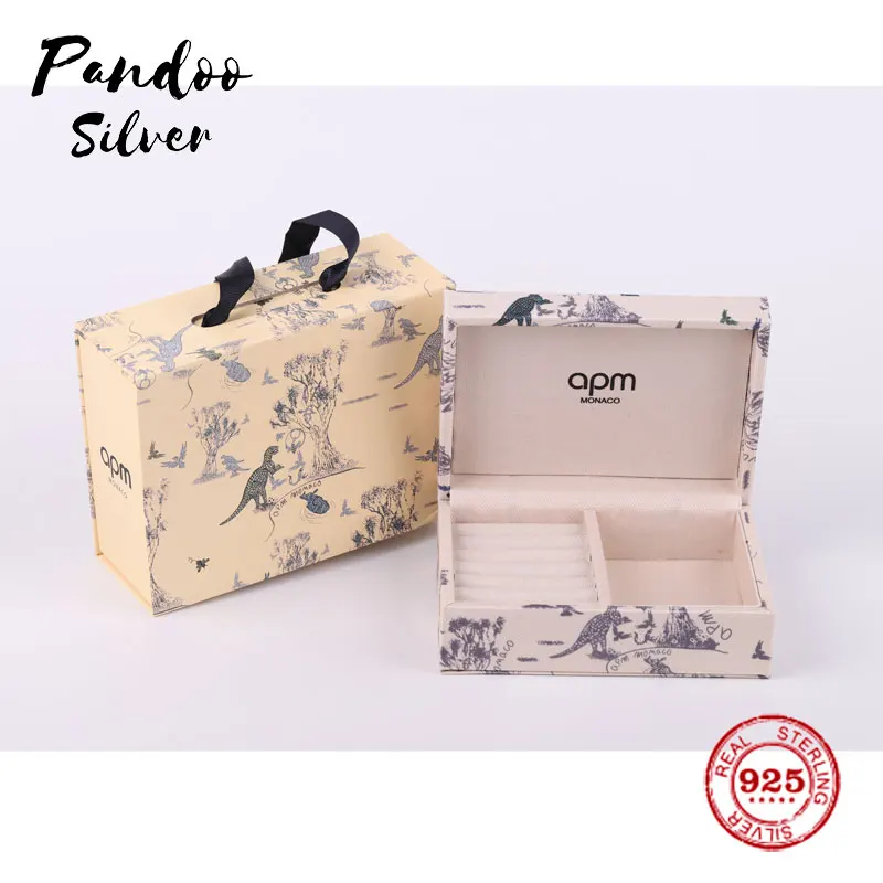 Модный шарм из стерлингового серебра копия 1:1 ювелирная коробка XS размер с