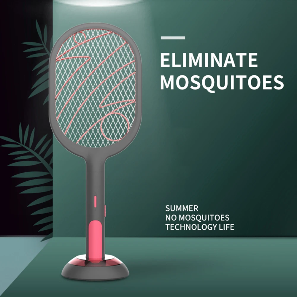 Electric Mosquito Swatter 2 Modes 1200mAh USB Rechargeable Home Fly Bug Zapper Racket Inserts Killer | Дом и сад