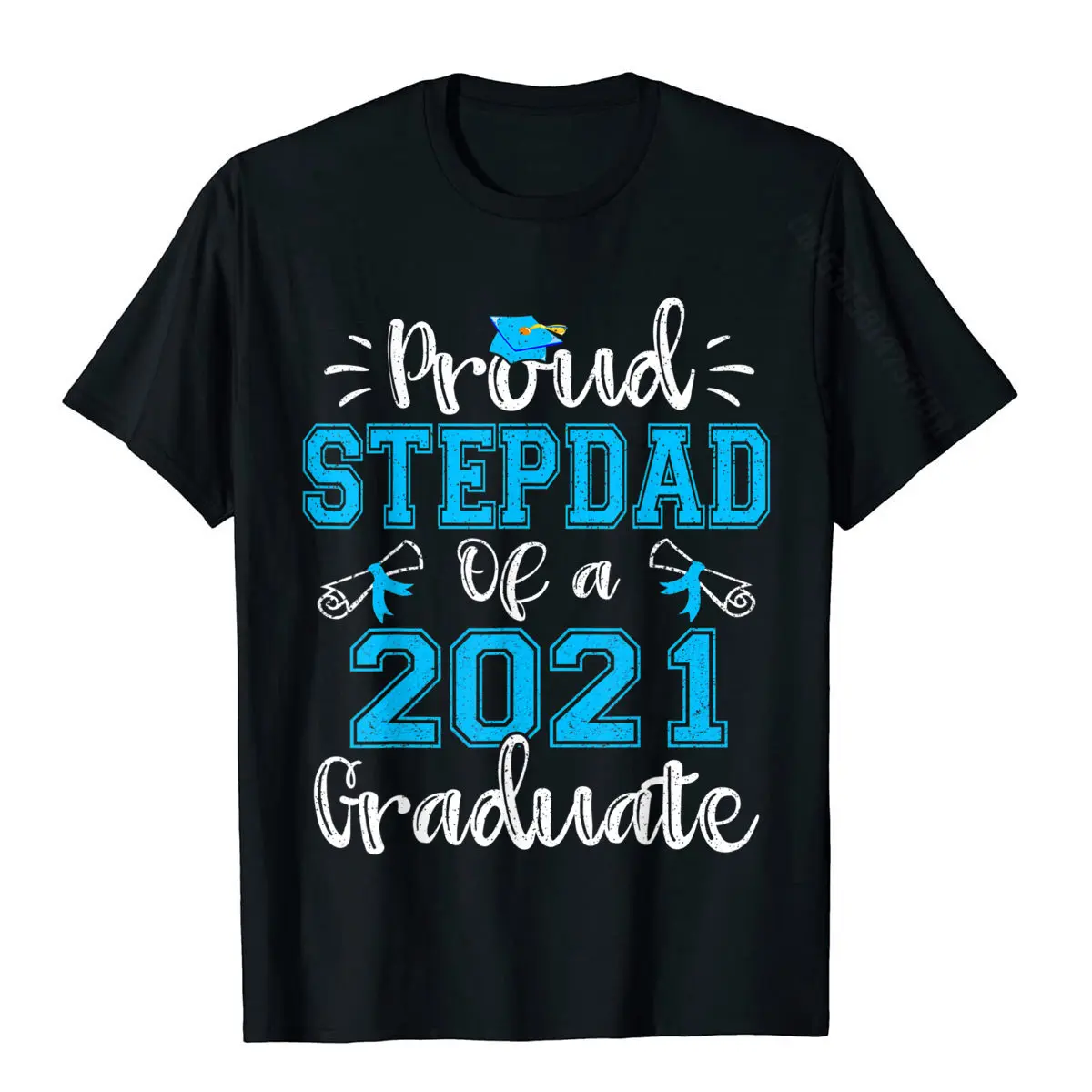 

Забавная Мужская футболка с надписью Proud Stepdad Of A 2021 Graduate, класс 21, Новое поступление, хлопковые футболки