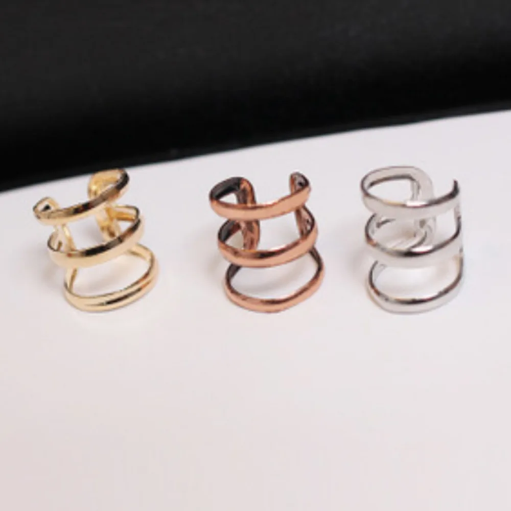 Серьги каффы для ушей золотые серьги клипсы без пирсинга женщин и мужчин 2019