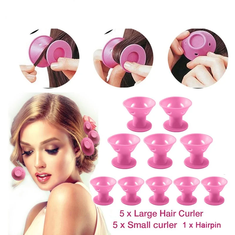 11 шт. мягкие резиновые бигуди для завивки волос | Красота и здоровье