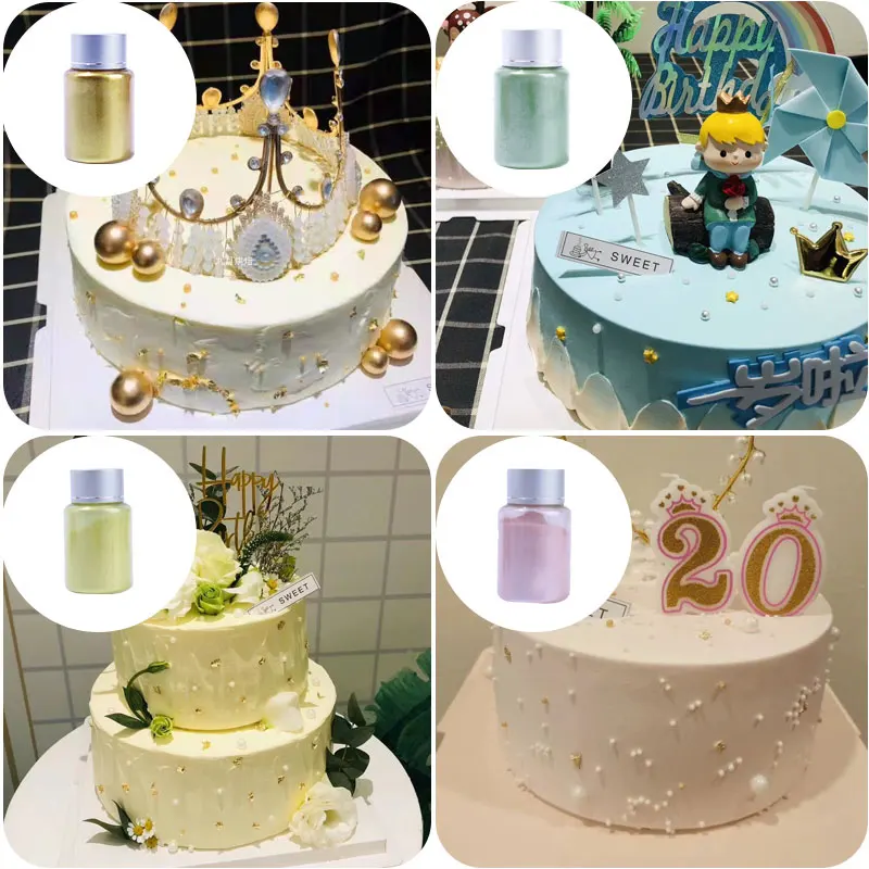 20 г съедобный золотой порошок Fondant (сахарная) торт пигмент для макарунов