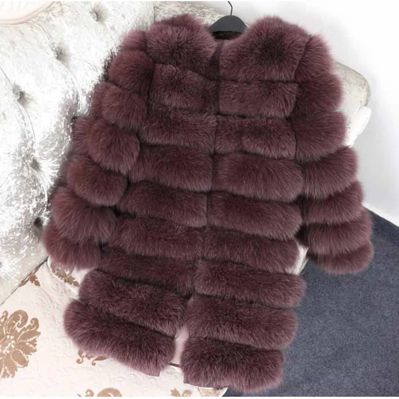 Женский жилет из натурального Лисьего меха Приталенный с круглым вырезом