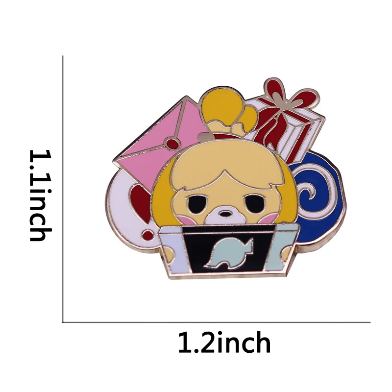 Брошь ископаемая с животными пересечение новых горизонтов Shih Tzu подарок собакой