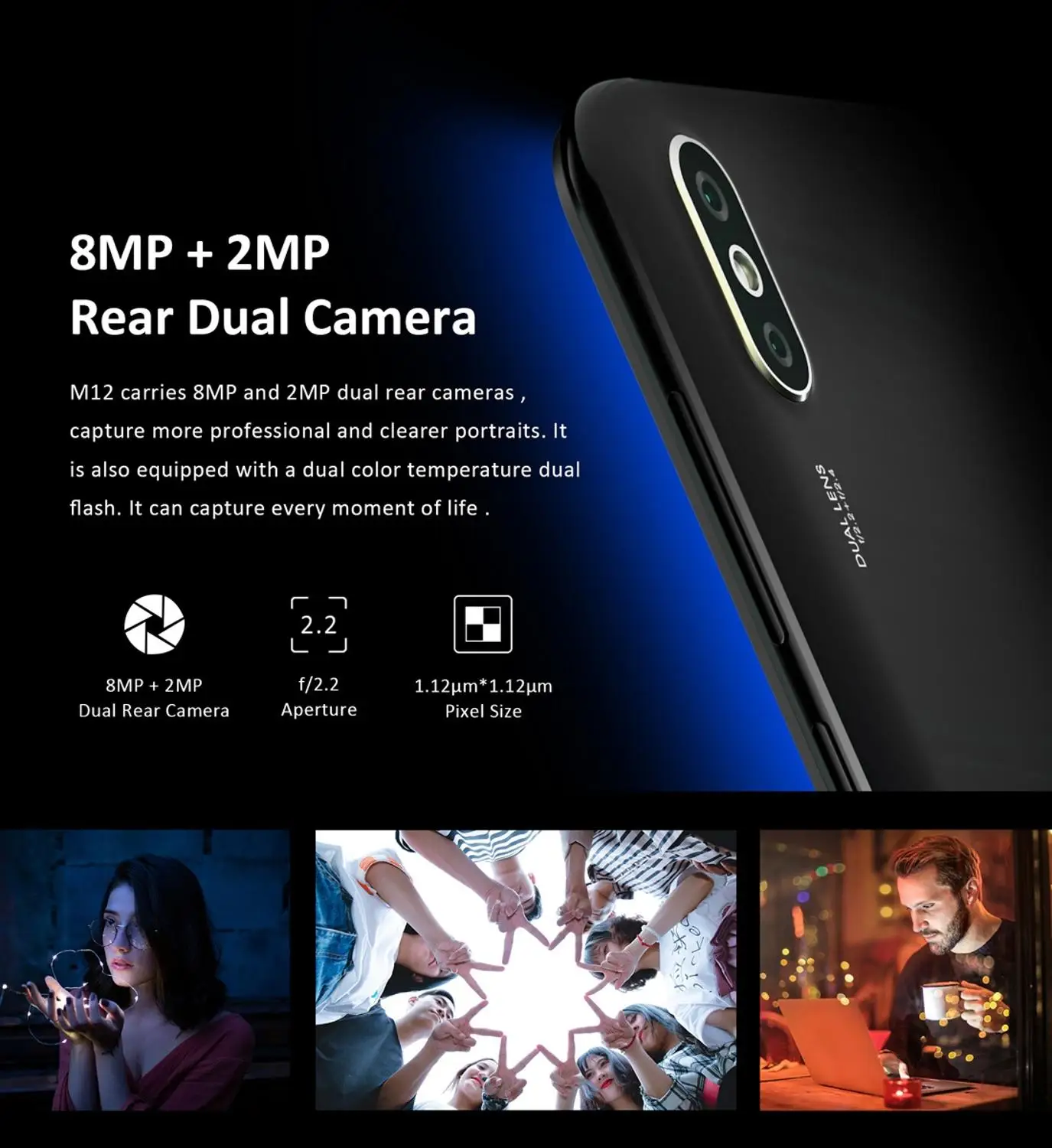Смартфон LEAGOO M12 Android 9 0 5 7 &quotс каплями воды 19:9 экран 2 Гб ОЗУ 16 ПЗУ MT6739WW