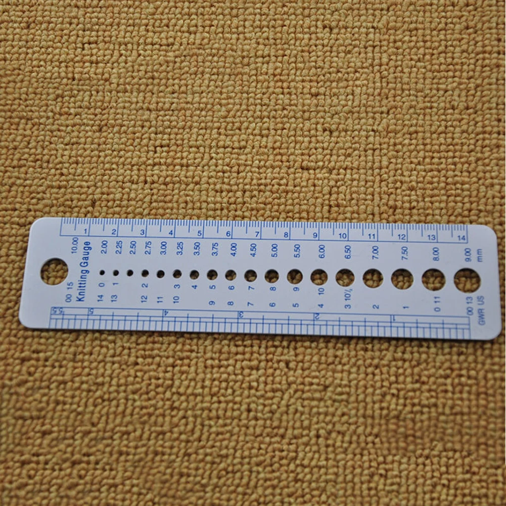 

Knitting Tool Needle Gauge Inch Sewing Ruler 2-10mm Size Measuring Accessories