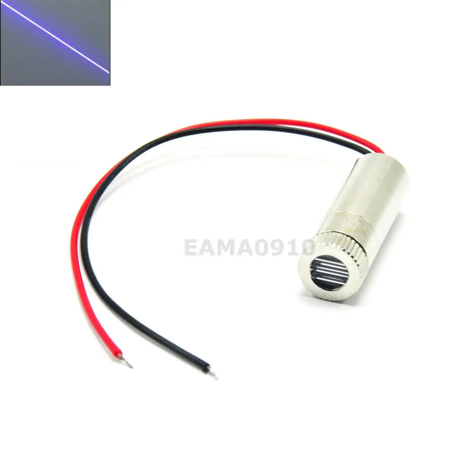 

Focusable 405nm 10mW 3-5V Line Violet/Blue Laser Diode Module 12x35mm Driver in