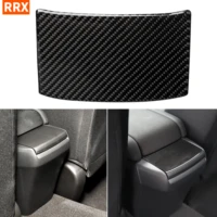 for honda civic 10th gen 2016 2019 carbon fiber center storage sticker back seat storage box cover trim car styling accessories