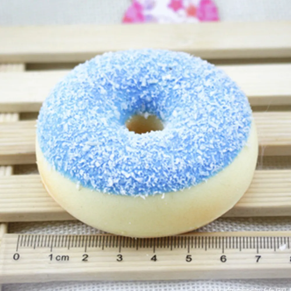 Squishy Squeeze estr&eacute;s suave colorido rosquilla perfumado juguetes de crecimiento lento Squishy juguetes antiestr&eacute;s ni&ntilde;o chico beb&eacute; juguetes-5