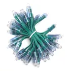 50 шт.лот DC5V WS2811 Светодиодный пиксельный модуль, черныйзеленыйбелыйRGW Проводные гирлянды рождественские праздники, адресуемые, IP68 водонепроницаемый