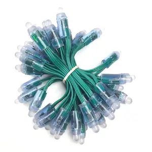 50 шт.лот DC5V WS2811 Светодиодный пиксельный модуль, черныйзеленыйбелыйRGW Проводные гирлянды рождественские праздники, адресуемые, IP68 водонепроницаемый