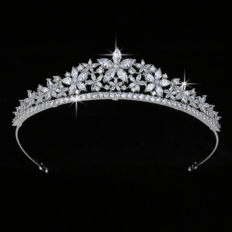 

Crown HADIYANA Sweet Romance Lively Tiara Women Wedding Hair Accessories Princess Zirconia Luxury Jewelry HG0035 Coroa De Noiva