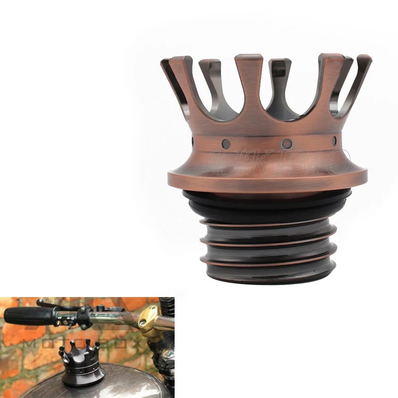 Мотоциклетный Кафе Racer бронзовый цвет алюминий флеш водохранилище Корона Стиль