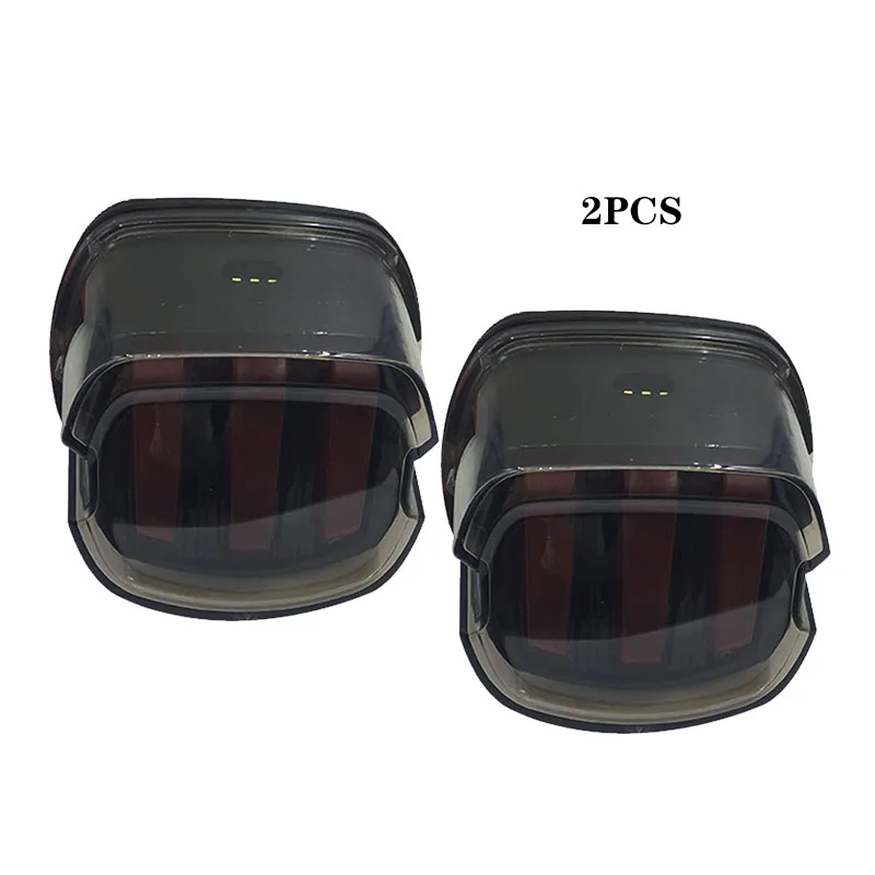 Black 2PCS Новейший светодиодный задний светильник s светодиодный тормозной DRL номерной знак светильник для Harley Sportster XL883 Dyna Мотоцикл Touring Road - Цвет: Black 2PCS