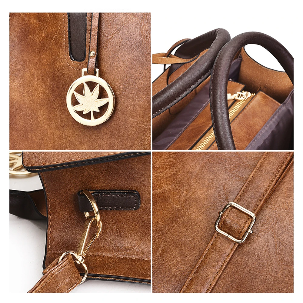 TTOU 3 шт./компл. кожаная сумка набор женских сумок большие вместительные сумки