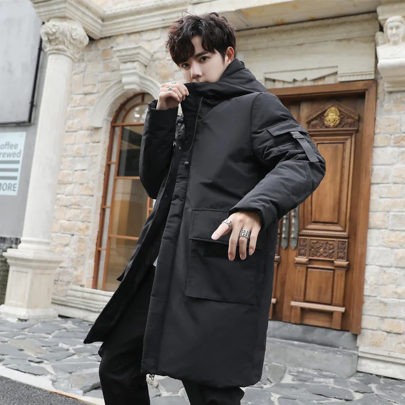 Liketkit Мужская зимняя одежда 2019 однотонная Повседневная парка с капюшоном мужские