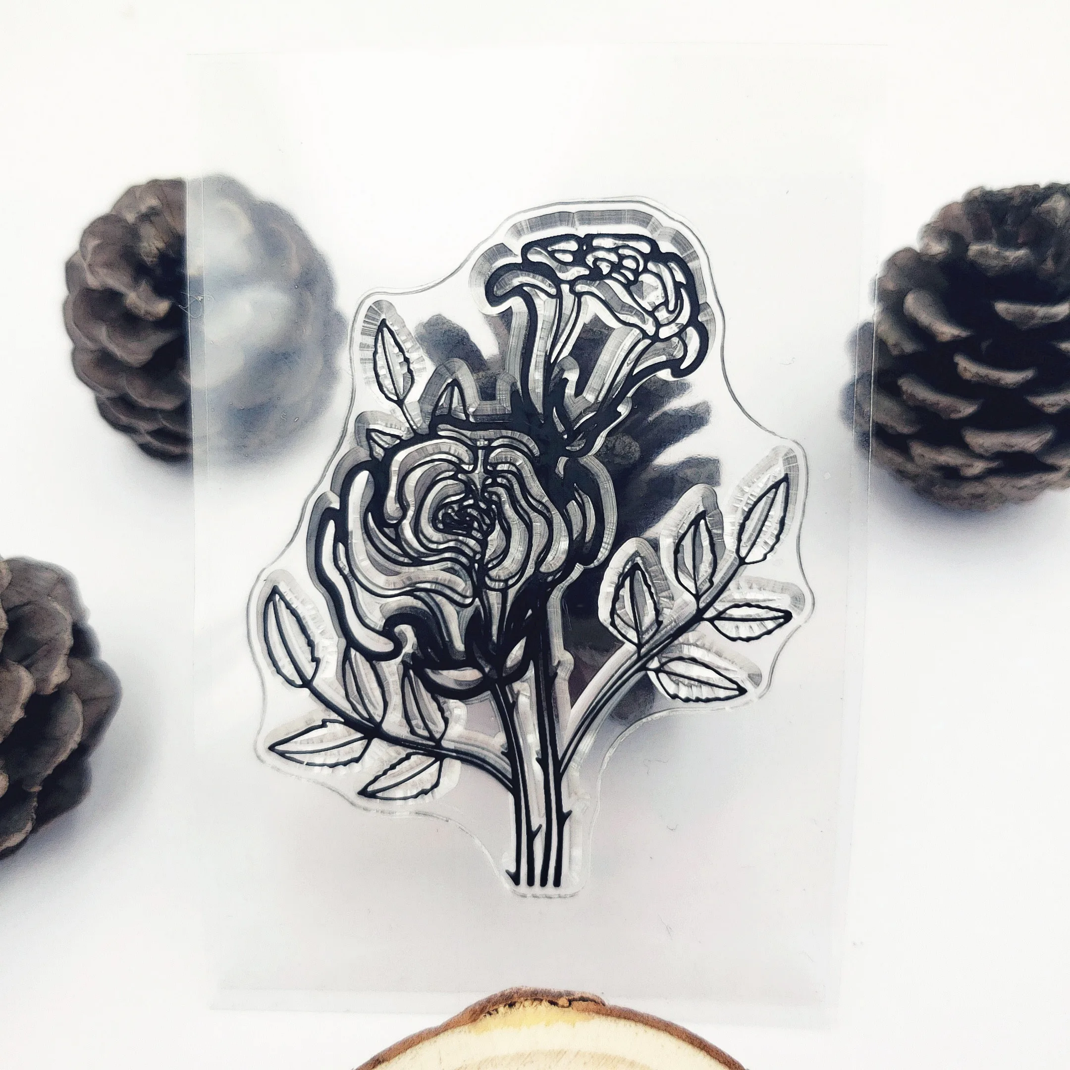 Горячая Распродажа прозрачные штампы с розами/силиконовые для самостоятельного