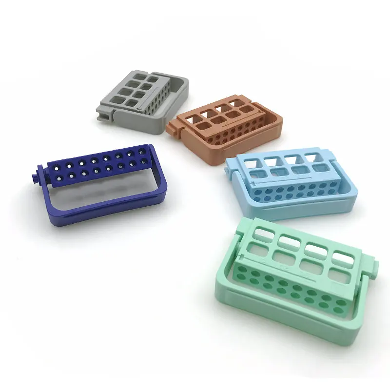 

5pcs Dental Endo Files Block Holder Stand Autoclave Disinfection Box 16holes