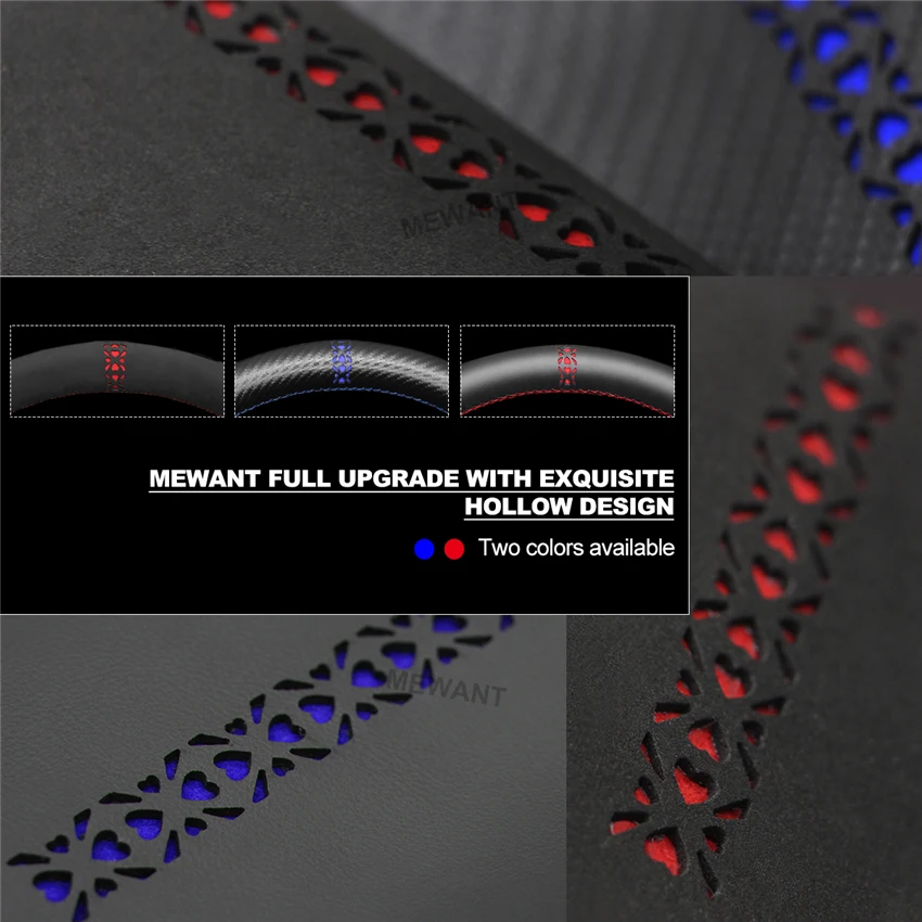 MEWANT черная замшевая накладка на руль Holste для BMW M Sport F30 F31 F34 F10 F11 F07 X5 F15 M50d X6 F16 F20 F21