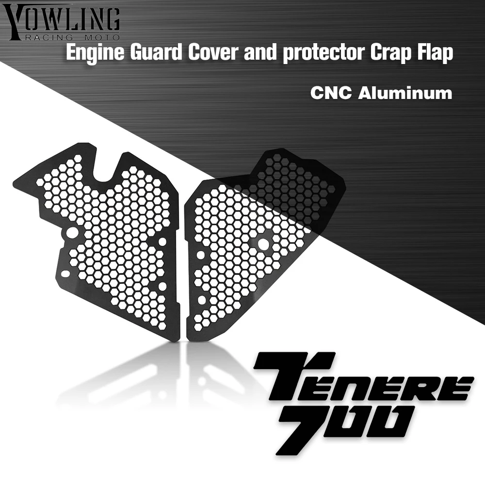 For Yamaha Tenere 700 2019-2021 Motorcycle Protector Crap Flap Engine Guard Bashplate Cover Crap Flap XTZ700 XT700Z Tenere Rally