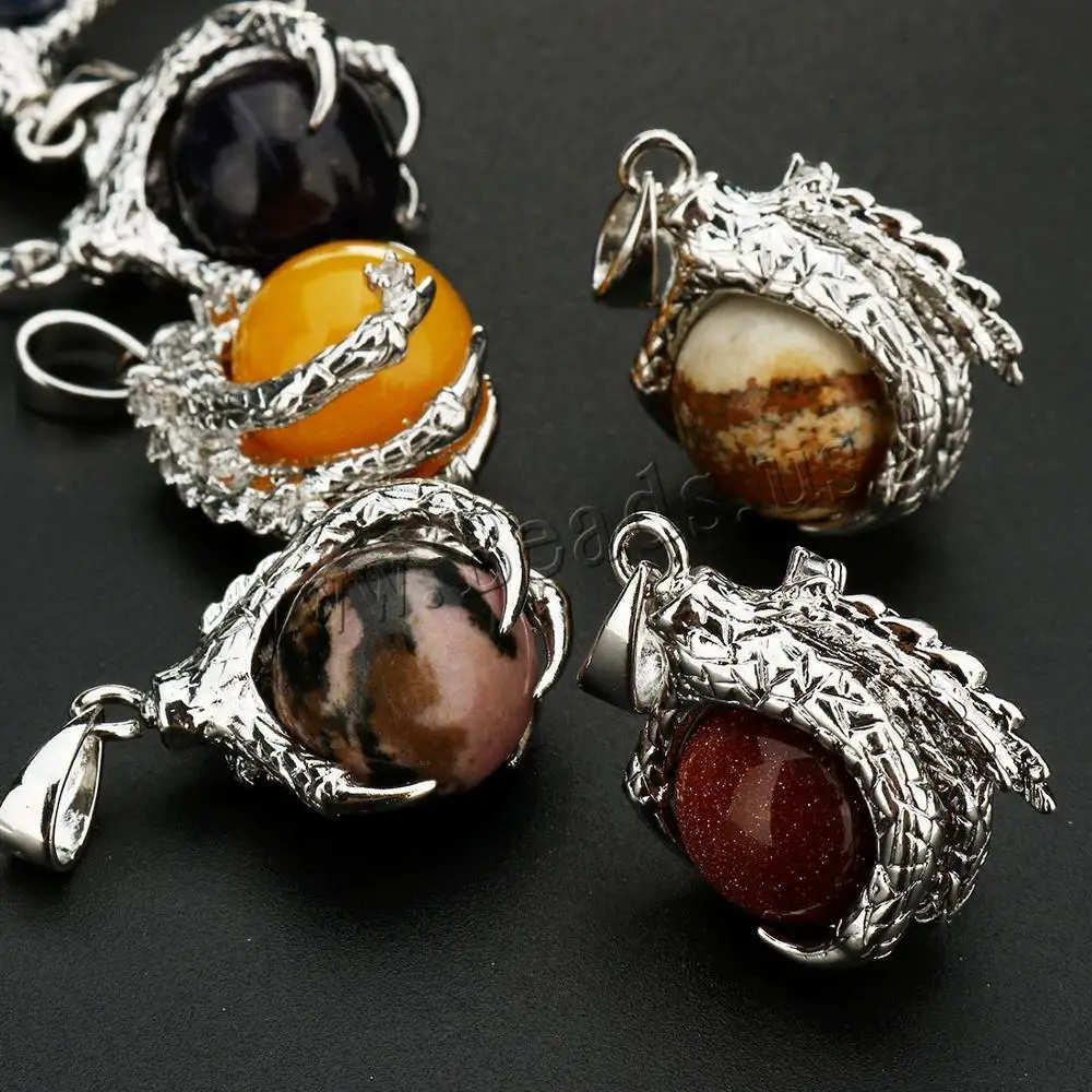 YYW Дракон из натурального камня подвески в форме лап/когтей для ожерелья розовый