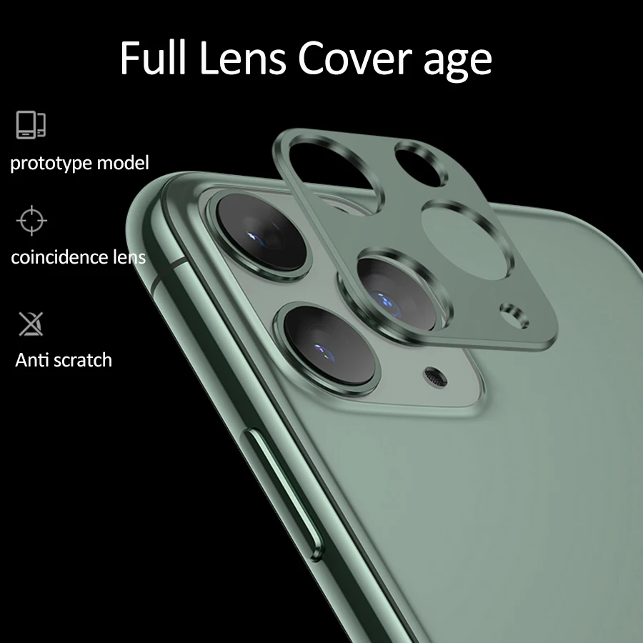 Для iPhone 11 Pro Max пленка из закаленного стекла задняя крышка объектива камеры металлическое защитное кольцо чехол для iPhone 11 защита экрана