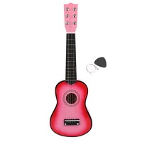 23inch children acoustic guitar for beginners guitar sets with capo picks 6 brass strings guitar basswood musical instruments
