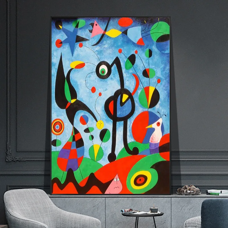 Абстрактный сад 1925 от Joan Miro знаменитое художественное произведение репродукции