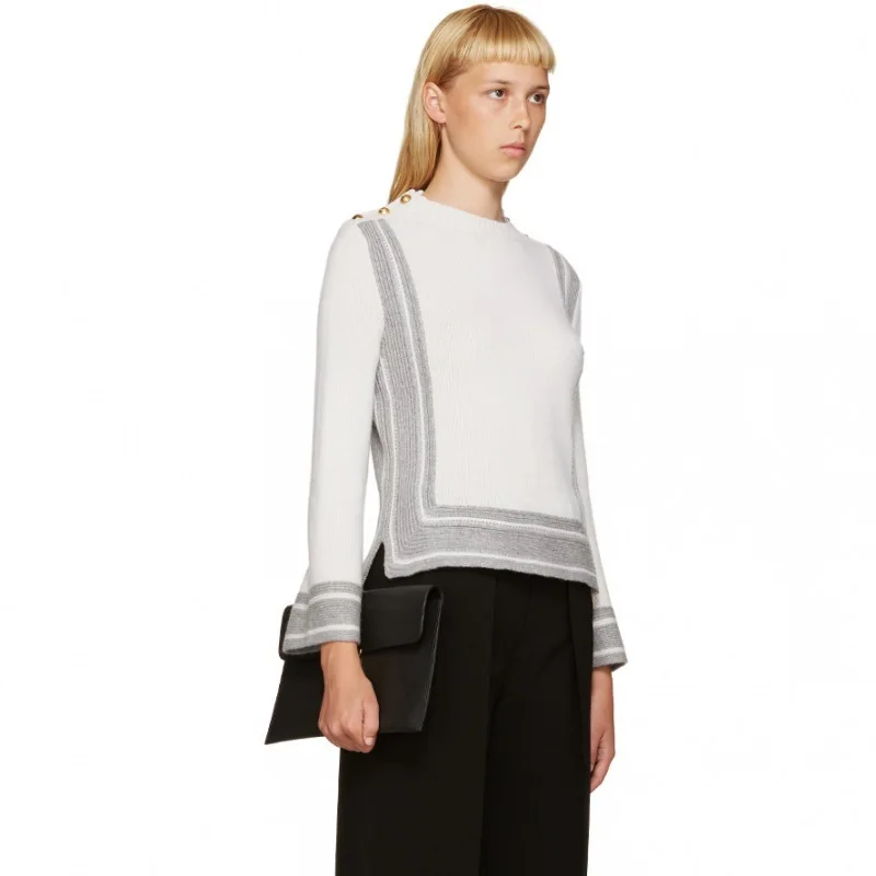 

Autumn Winter Knit Sweater Women New Fashion Personality Solid Color O-Neck Long Sleeve Pullover Knitwear Female Office Lady