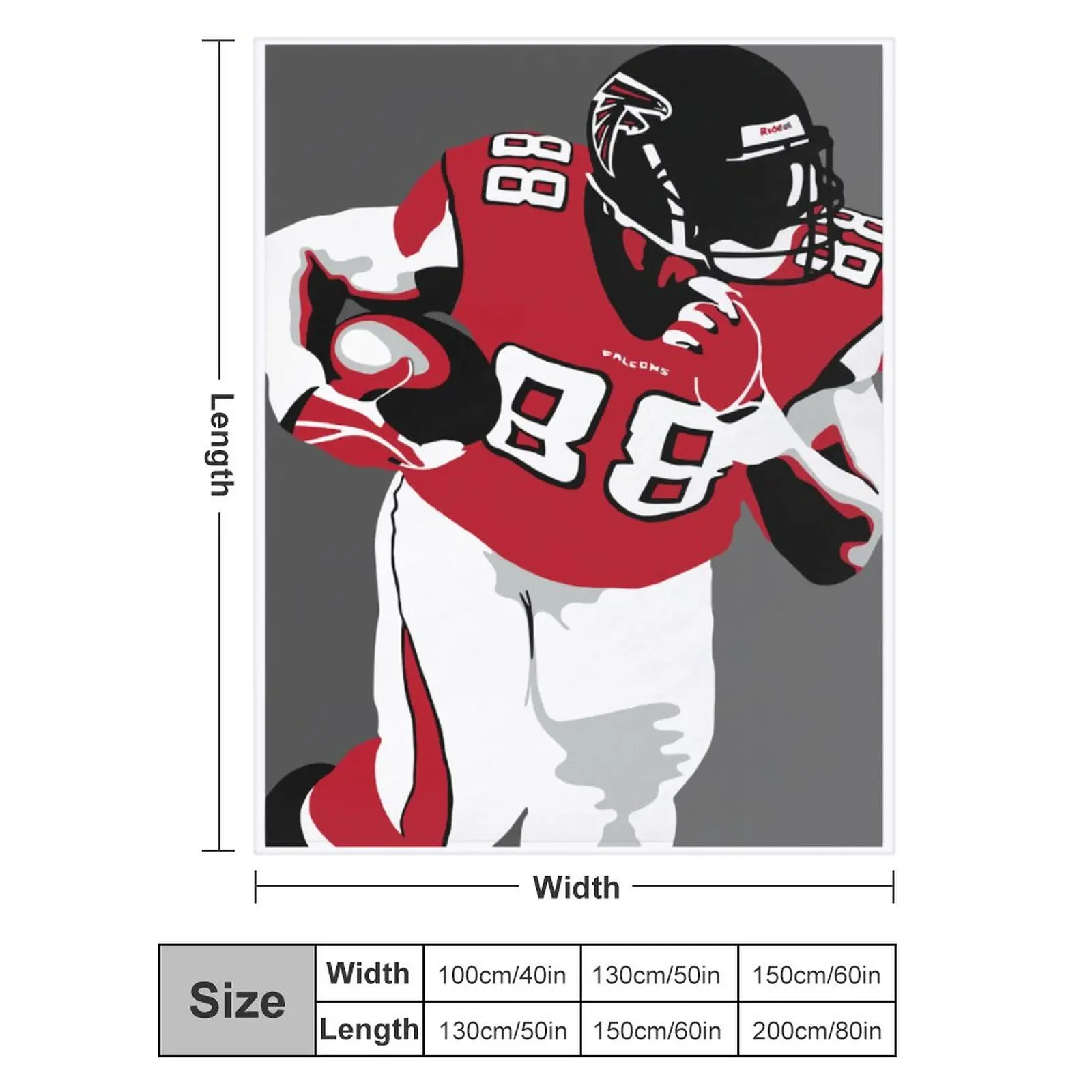 

Blanket 88 Tony Gonzalez Ultra Soft Micro Fleece Cozy Lightweight Microfiber Flannel All Season Living Room Bedroom Vertical