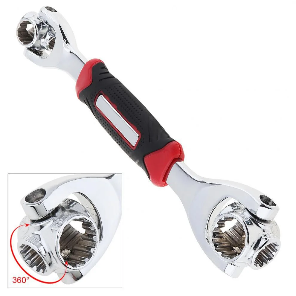 

48-in-1 Tiger Wrench Hand Tools Socket Works with Spline Bolts Torx 360 Degree 6-Point Universial Furniture Car Repair Spanner