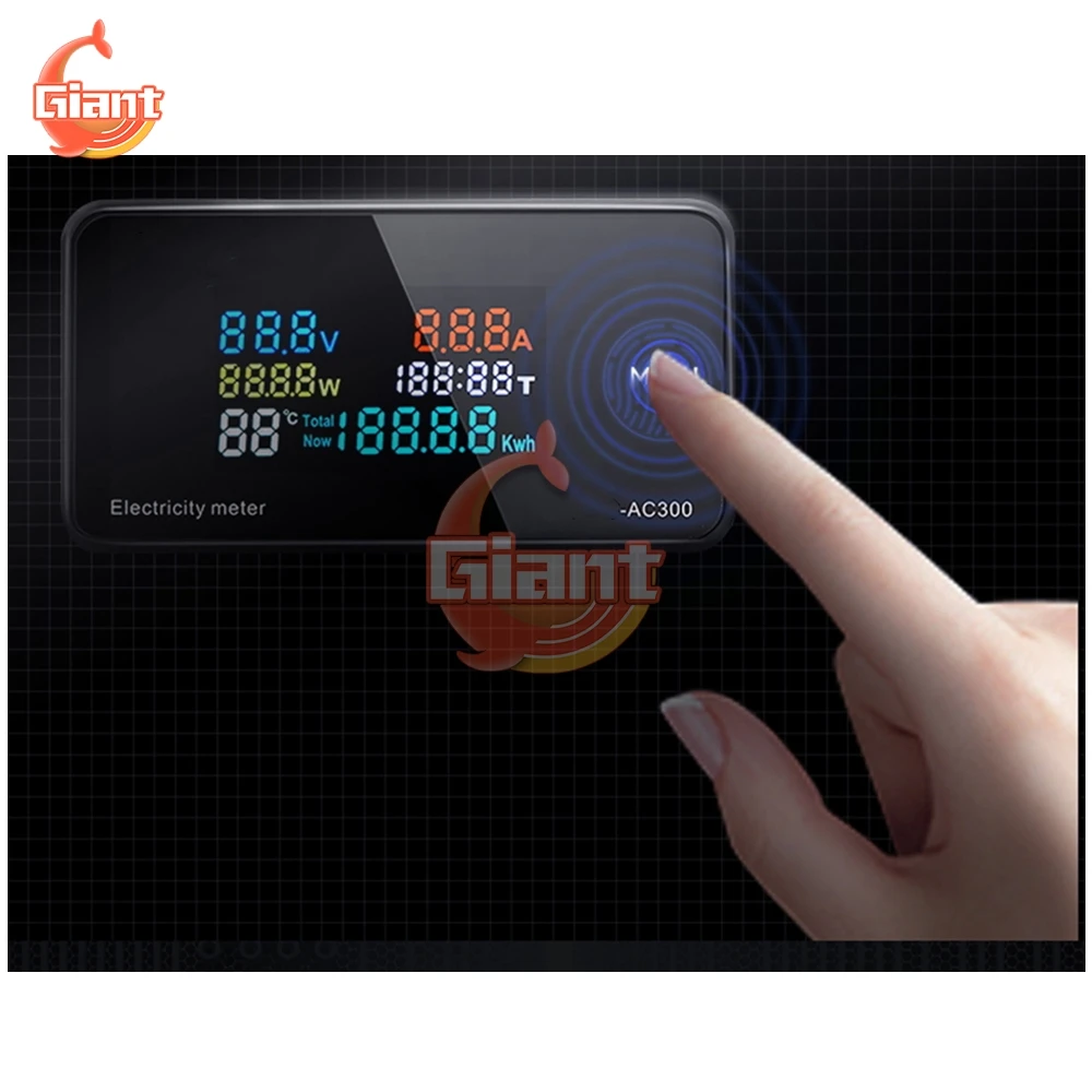Цифровой вольтметр 10 А встроенный телефон большой цветной ЖК-экран измеритель