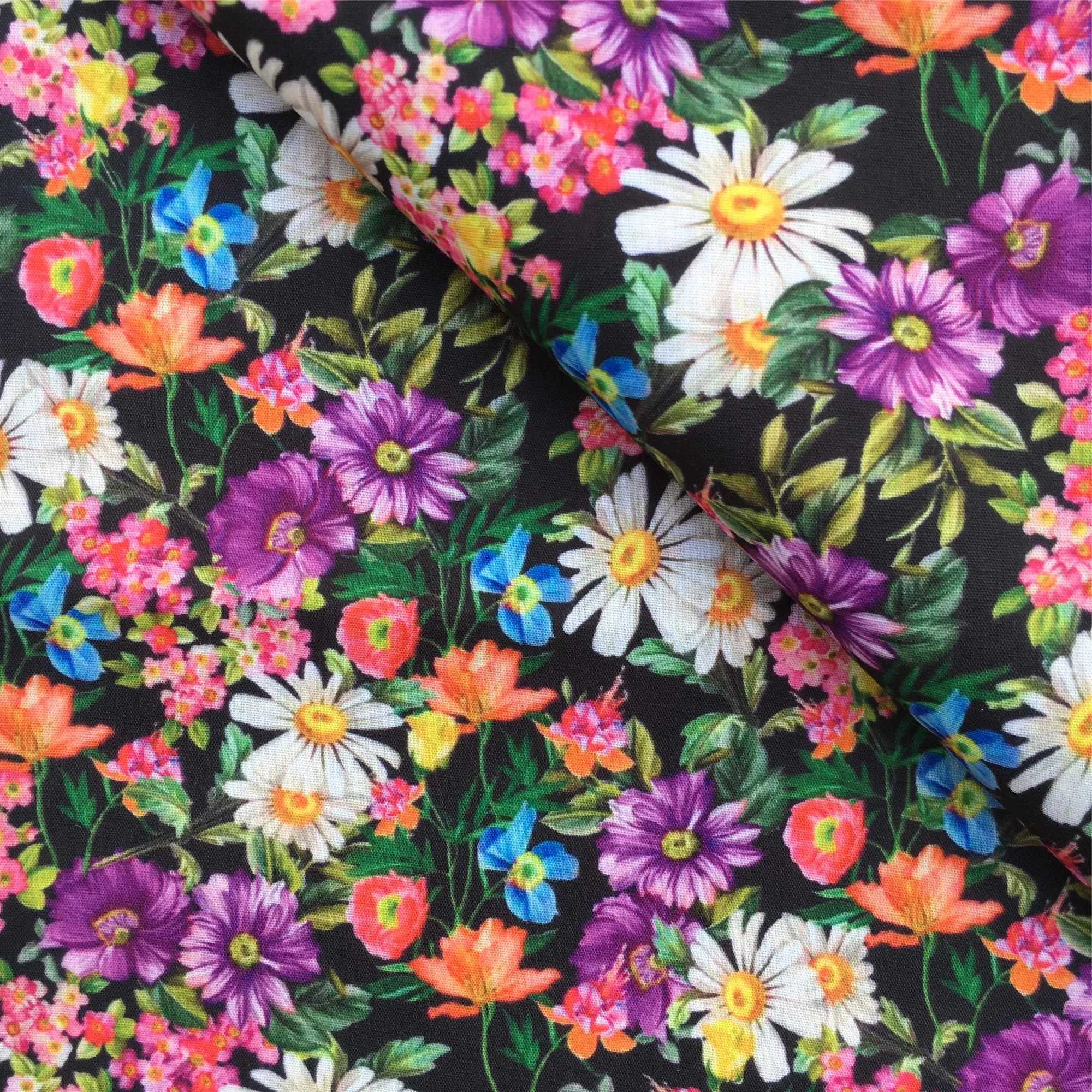 Цветочный принт полиэстер хлопчатобумажная ткань детский домашний текстиль