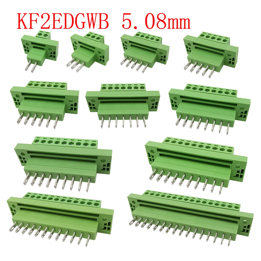 KF2EDGWB 5 08 мм Шаг 2P-16Pin PCB винтовая Клеммная колодка Разъем перегородки подключаемые