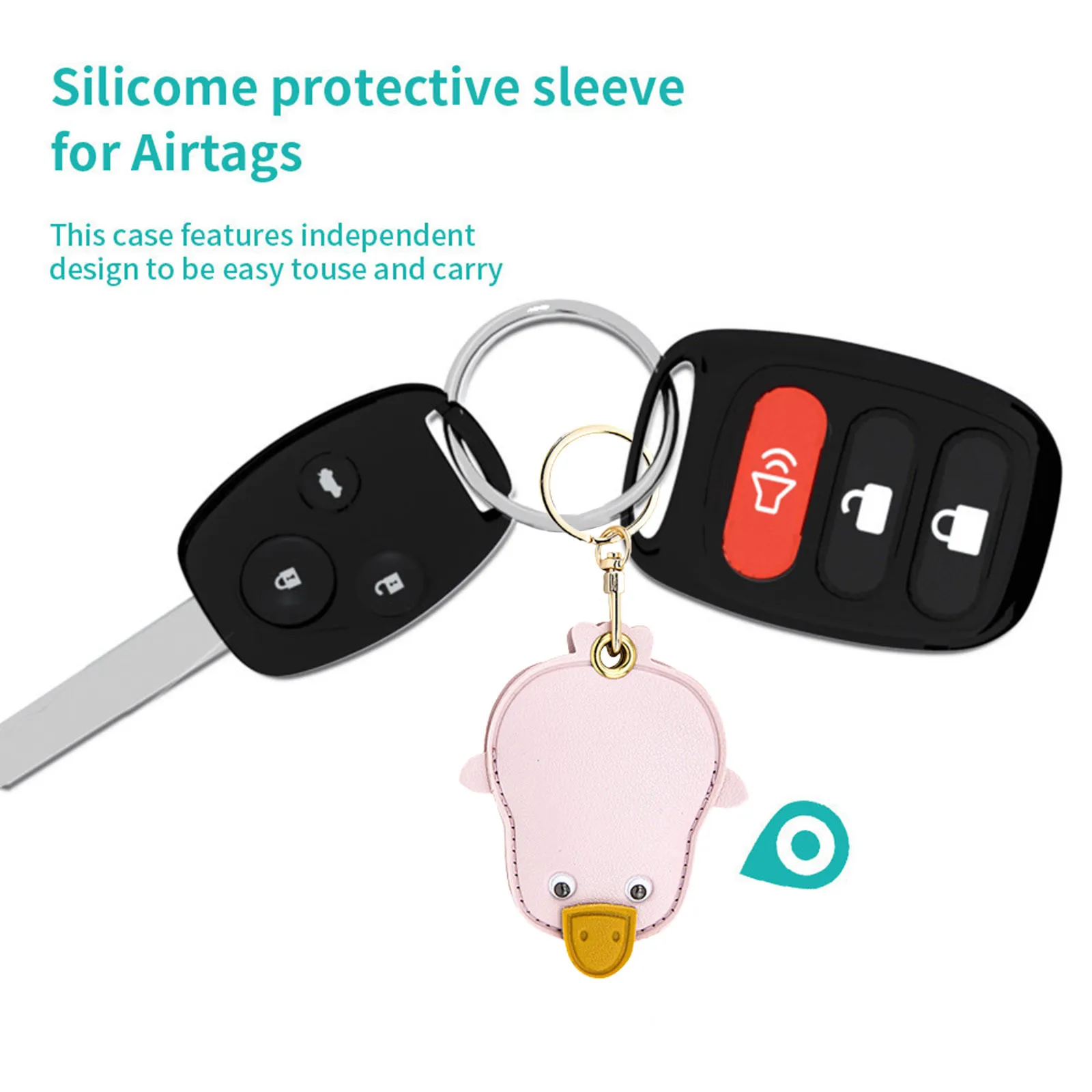 Защитный чехол для AirTag силиконовый резиновый защитный ключей с защитой от потери