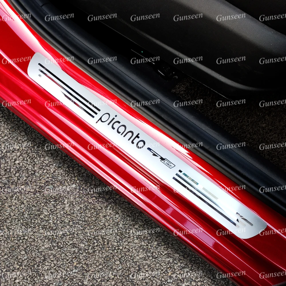 Для Киа пиканто GT линия Аксессуары порога протектор полосы Авто педаль Стикеры