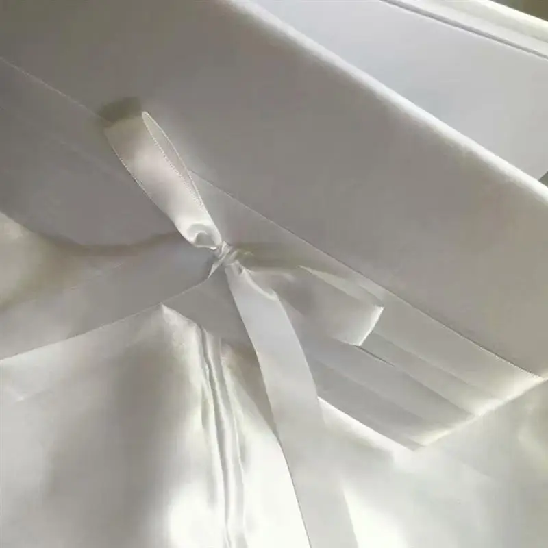 Bow Decor Guest Book Guestbook Classic White Ribbon Design with Sign Pen Hardbound In for Wedding 1Set | Дом и сад