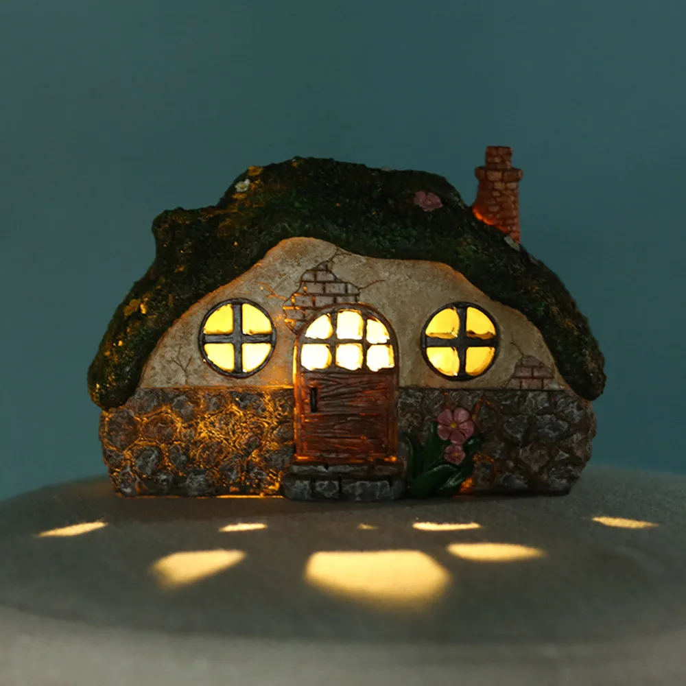 

LED Solar Garden Light Outdoor Waterproof DIY Rural House Figurines Landscape Solar Lamp For Home Yard Driveway Lawn Decoration
