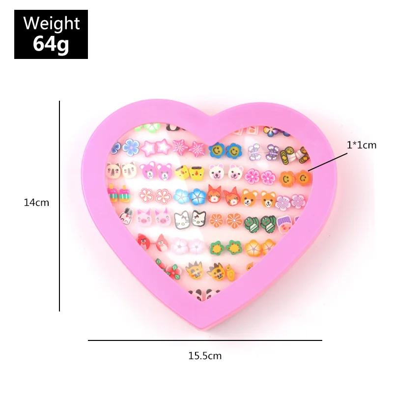 

Charmsmic 36 pairs/set Candy Color Soft Pottery Stud Earrings Fruits Women Girls Summer Ear Jewelry Lovely Cute Jewelry 2021