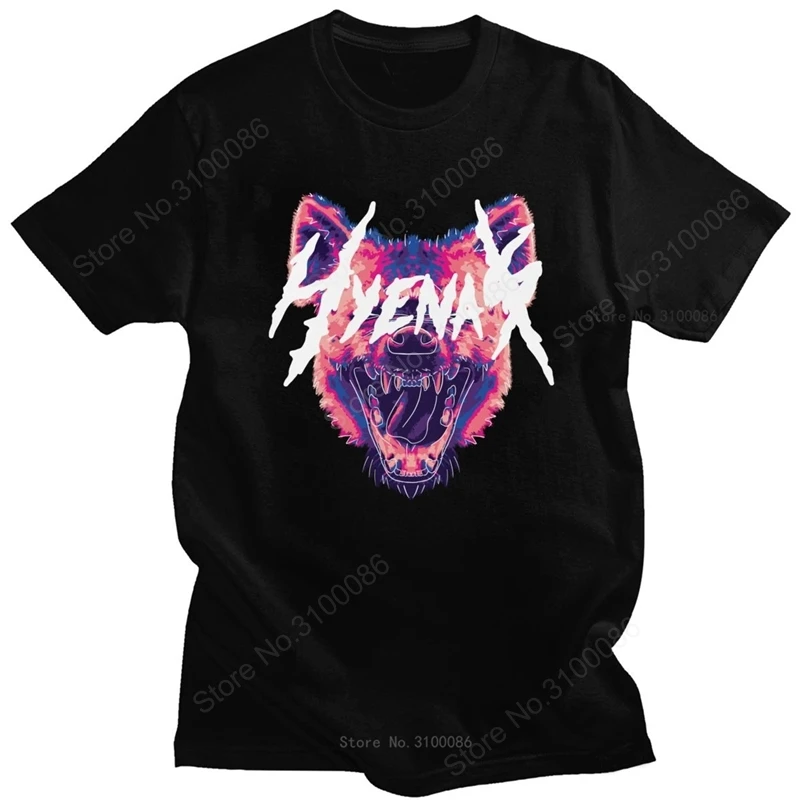 

Cool Hyena T Shirt Men Pre-shrunk Cotton Africa Wilderness Animal T-shirt Furry Hyaenas Tees Short Sleeve Urban Tshirt Gift Tops